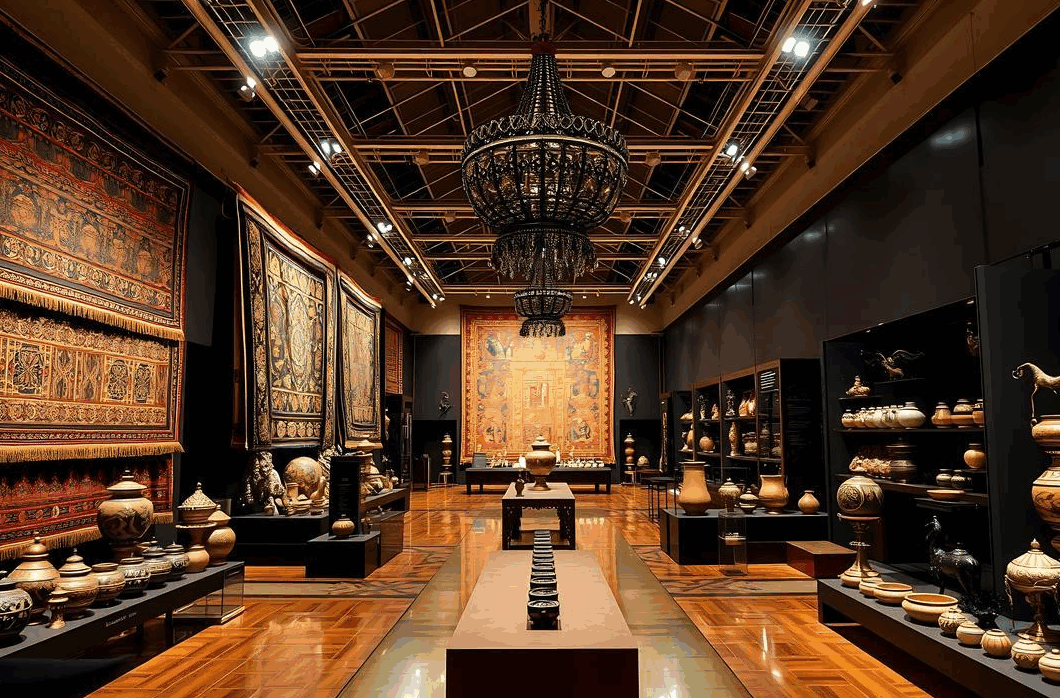 展厅设计施工：灯光若何唤醒展品的材质说话